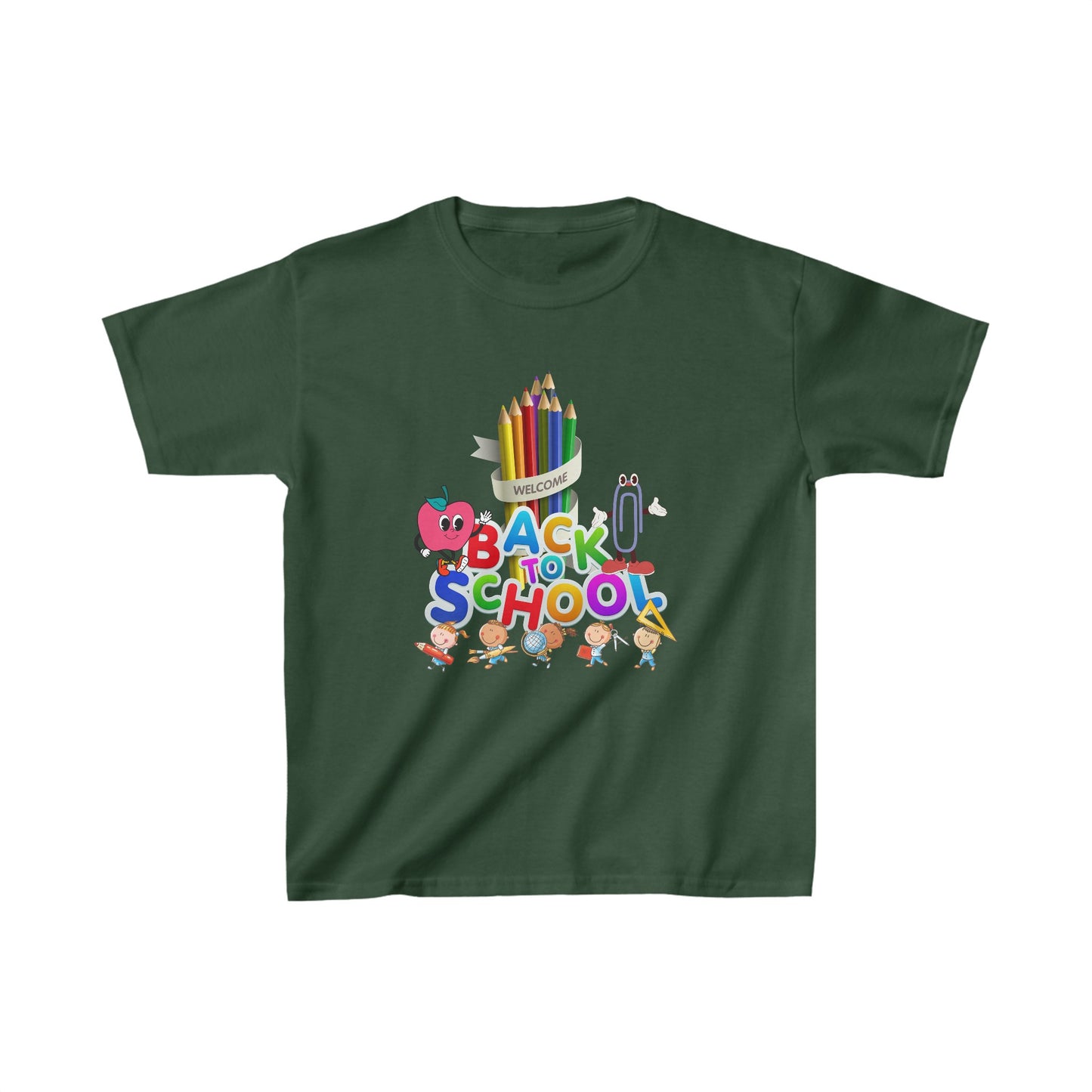 Back To School Kids Heavy Cotton™ Tee, Back to school Kids Shirt, 1st Day Of School Shirt, Back To School Cotton T-Shirt.