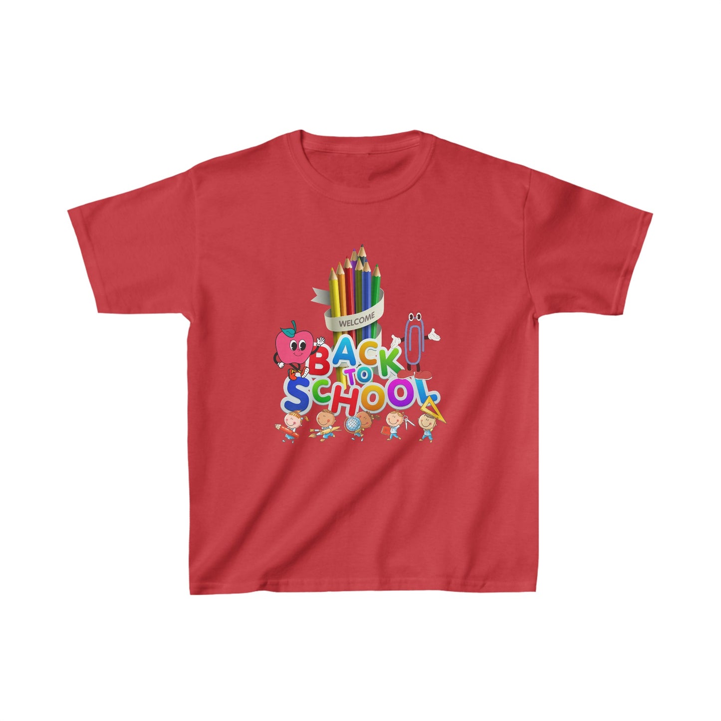 Back To School Kids Heavy Cotton™ Tee, Back to school Kids Shirt, 1st Day Of School Shirt, Back To School Cotton T-Shirt.