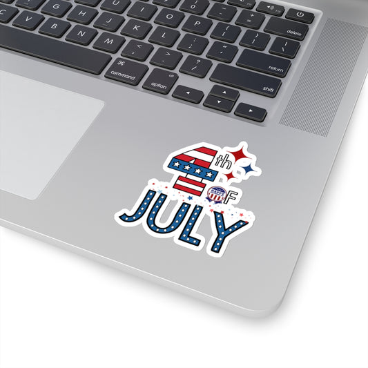 Happy 4th Of July Kiss-Cut Stickers, America, Flag, Peace Love America. Proud To Be An American, Red White Blue stickers. God  Bless America Stickers.