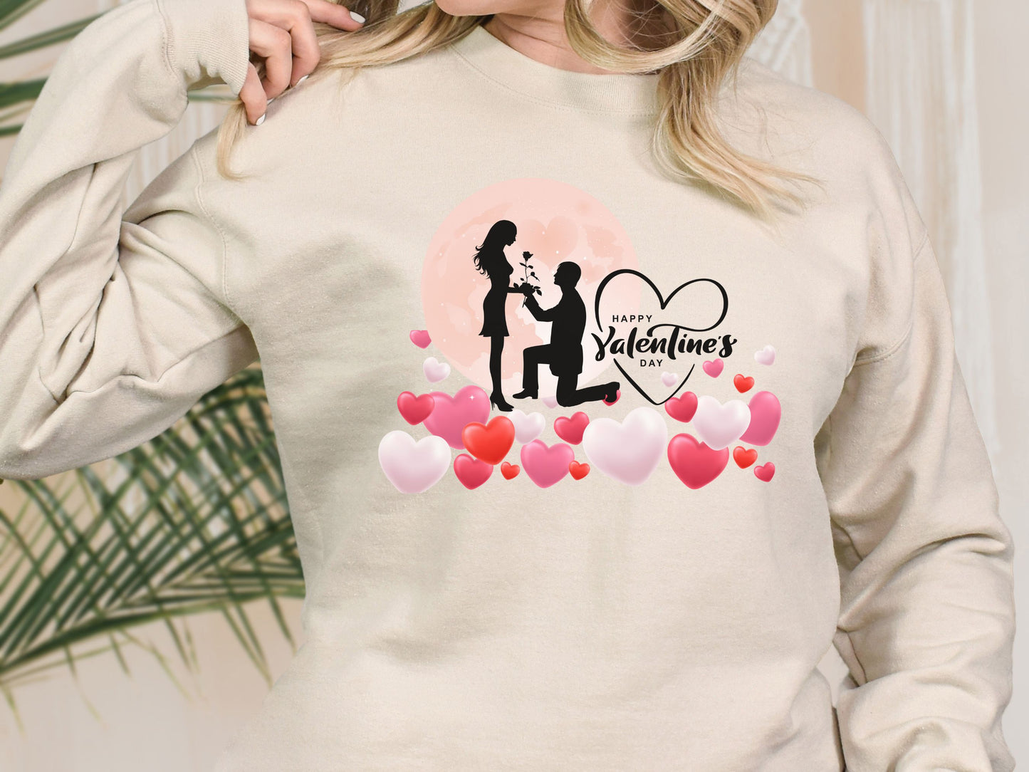 Happy valentines day Unisex Heavy Blend™ Crewneck Sweatshirt