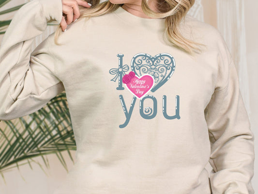 Happy valentines day Unisex Heavy Blend™ Crewneck Sweatshirt