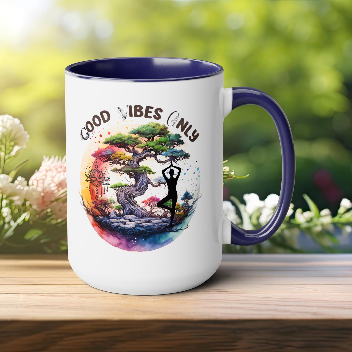 Good Vibes Only Yoga Coffee Mug, Cute Yoga Coffee Mug, Yoga lovers Coffee Mug, Yoga Instructor Gift, Gift For Yoga lover, Gift For Yogi.