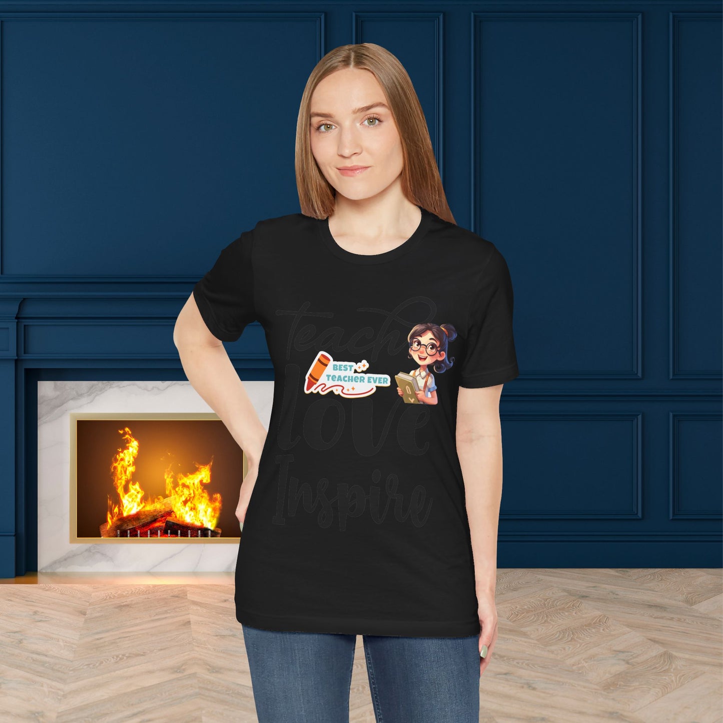 Teach Love Inspire T-shirt, Hello Teacher T-Shirt, Back To School T-Shirt, Teach Love Inspire Teacher Shirt, Teacher Back To school unisex jersey short sleeve.First Day Vibes T-Shirt.
