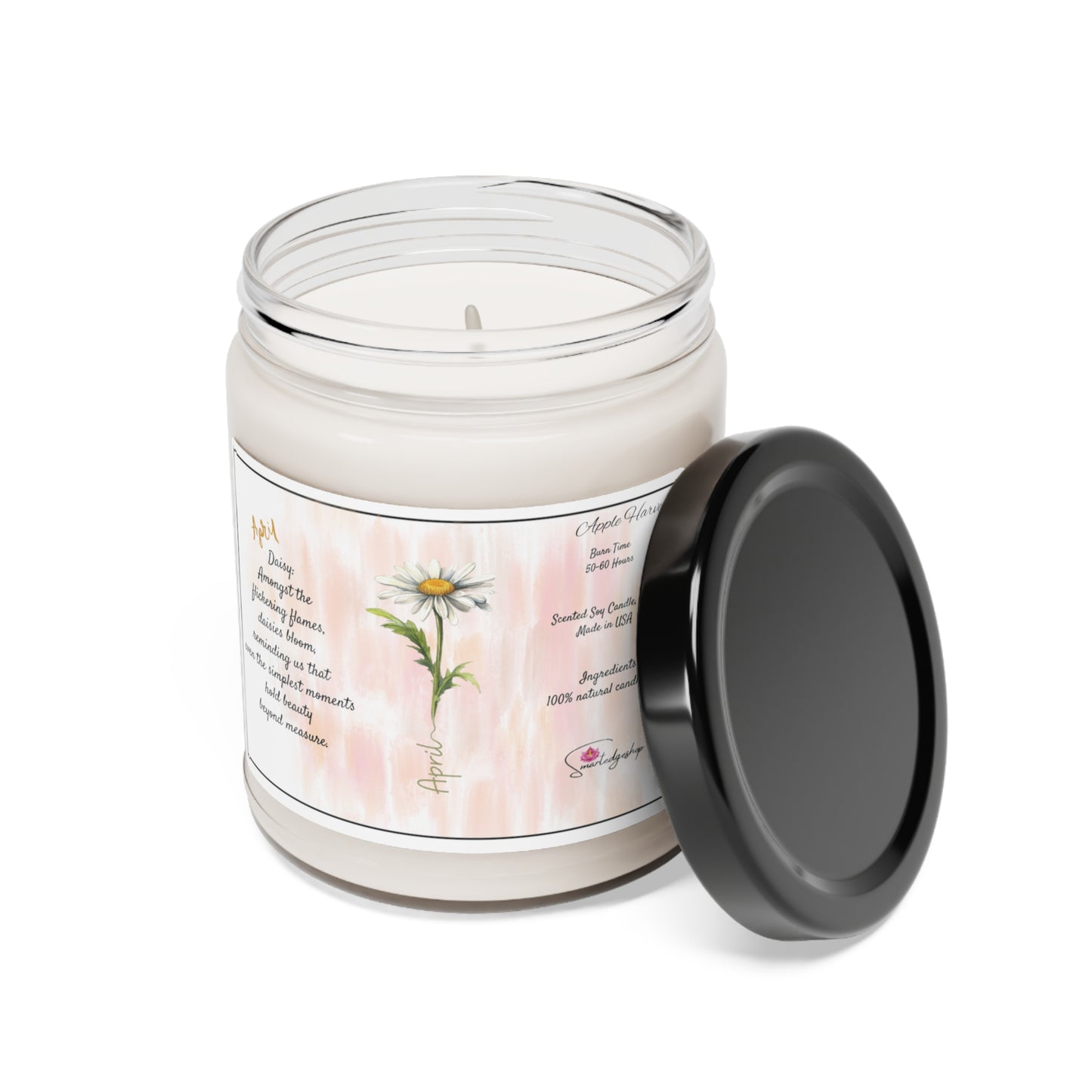 April Birth Month Flower Scented Soy Candle, 9oz