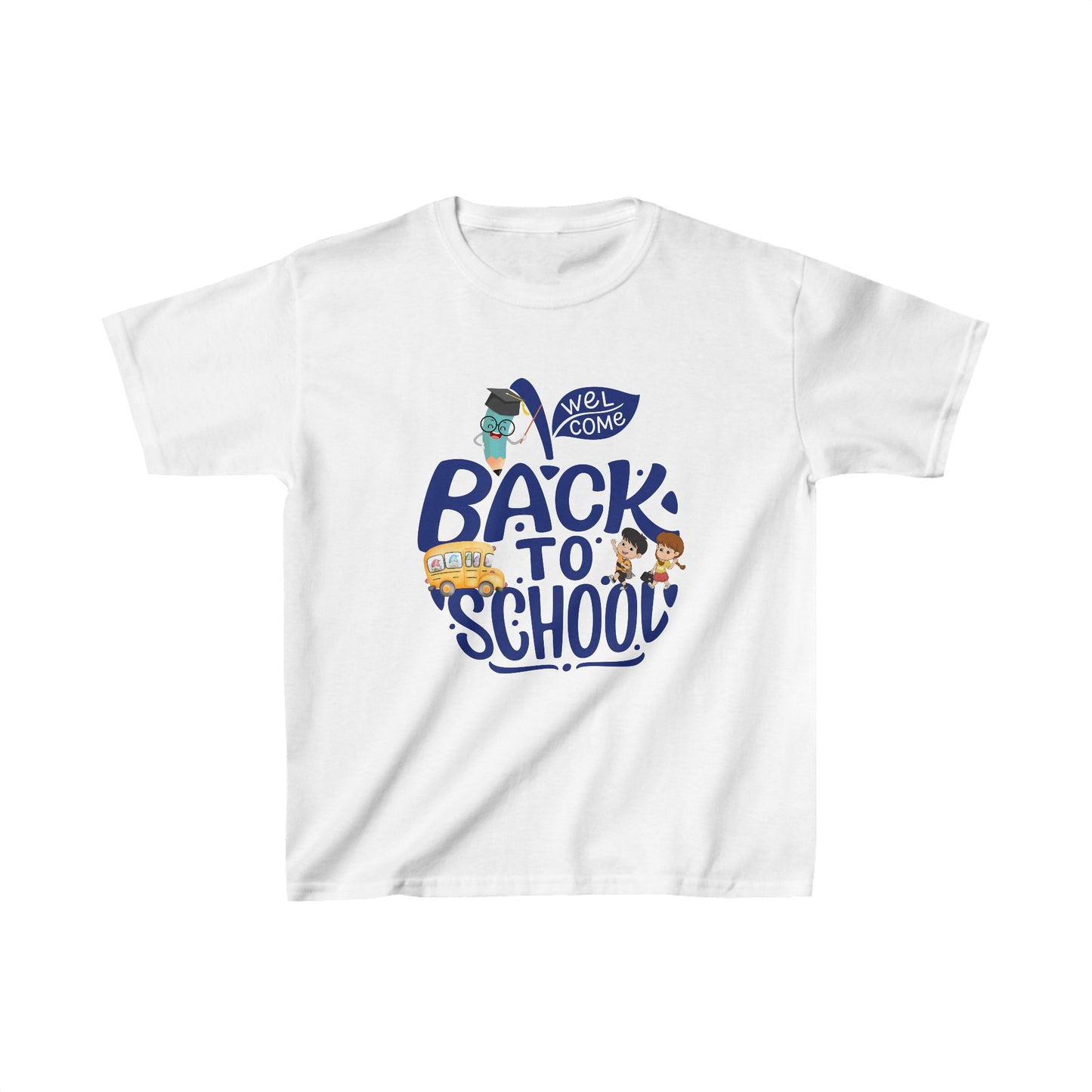 Welcome Back To School Kids Heavy Cotton™ Tee, Back to school Kids Shirt, 1st Day Of School Shirt, Back To School Cotton T-Shirt.