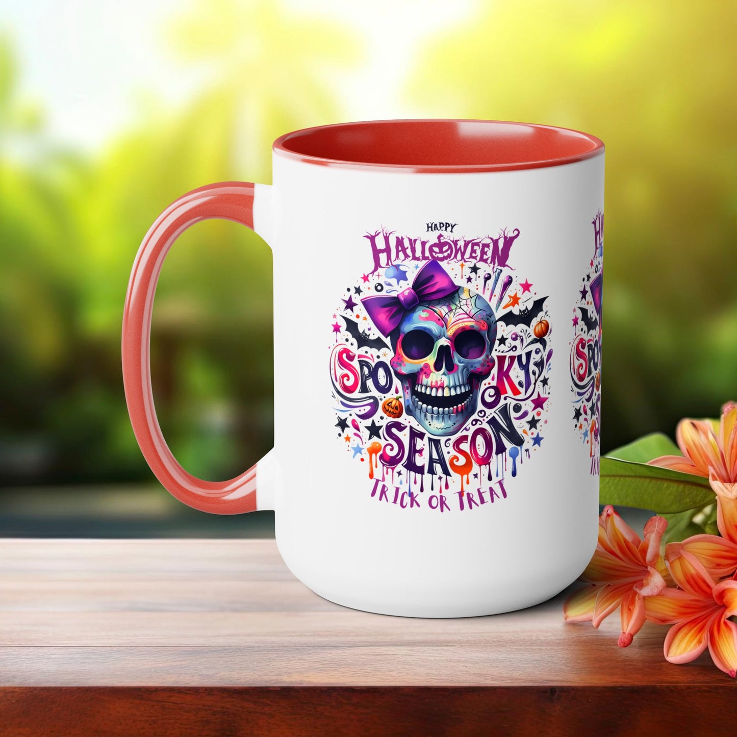 Spooky Season Halloween Coffee Mug, Halloween Coffee Mug, Trick or Treat Halloween Coffee Mug, Cute Skeleton Coffee Mug, Spooky Vibes Halloween Coffee Mug.