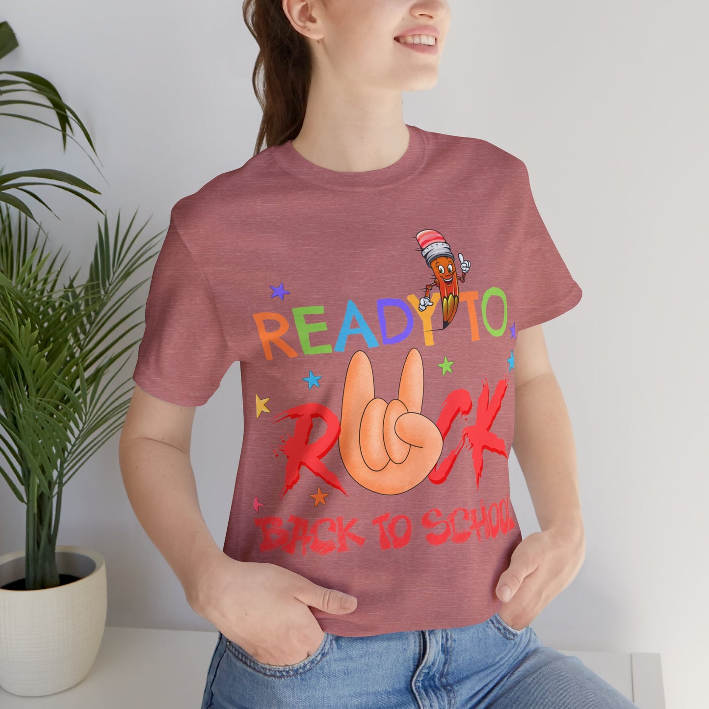 Ready To Rock T-Shirt, Back To School T-Shirt, Teach Love Inspire Teacher Shirt, Teacher Back To school unisex jersey short sleeve.First Day Vibes T-Shirt.