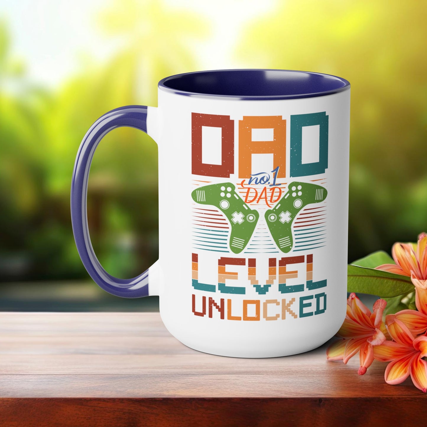 Happy father's dayTow-Tone Coffee Mug.15oz, Gift for Dad, Daddy's Coffee Mug