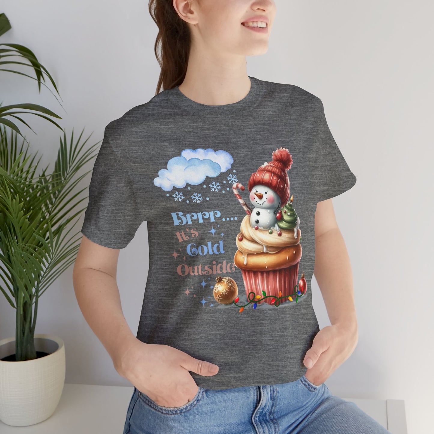 Brrr It's Cold Outside Unisex Tee, Christmas & Thanksgiving Shirt, Turkey Outfit, brrr its cold outside T-shirt, Merry Christmas T-shirt, Merry Christmas 2024 T-shirt, Christmas Gift,Turkey Shirt, Family Holiday Outfit.