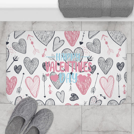 Happy Valentines Day Bath Mat