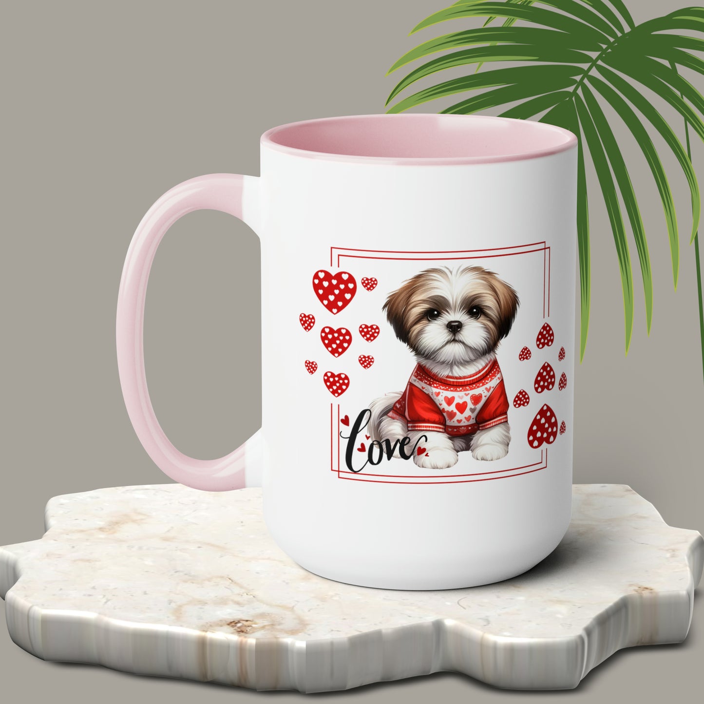 Happy valentines day Two-Tone Coffee Mugs, 15oz