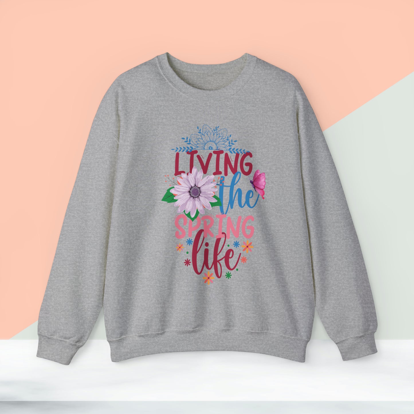 Living The Spring Time Unisex Crewneck Sweatshirt