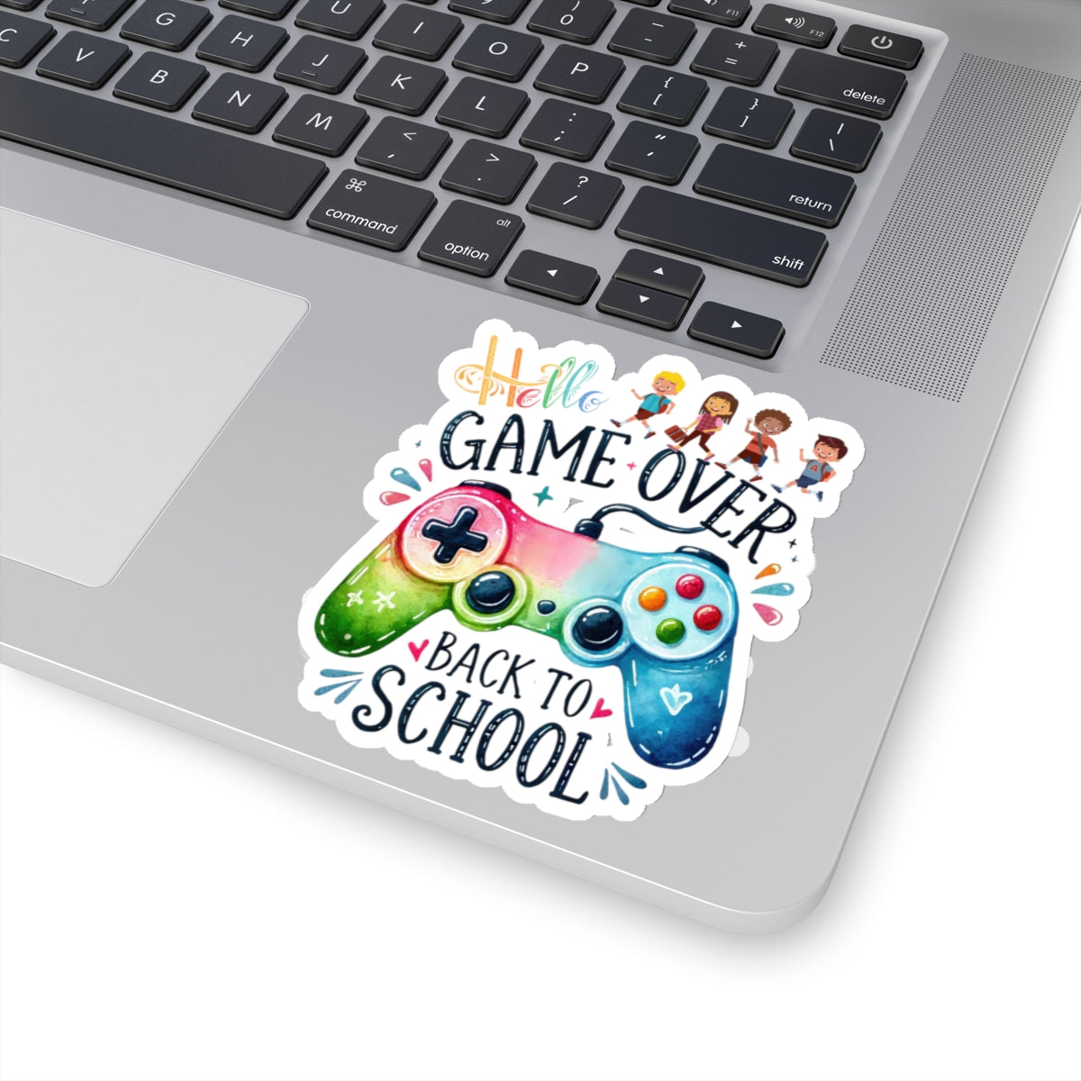 Hello Game Over Back To School Kiss-Cut Stickers, First Grade Squad Kiss-Cut Stickers, Gift for First graders, Ready for School, Back to Learning.