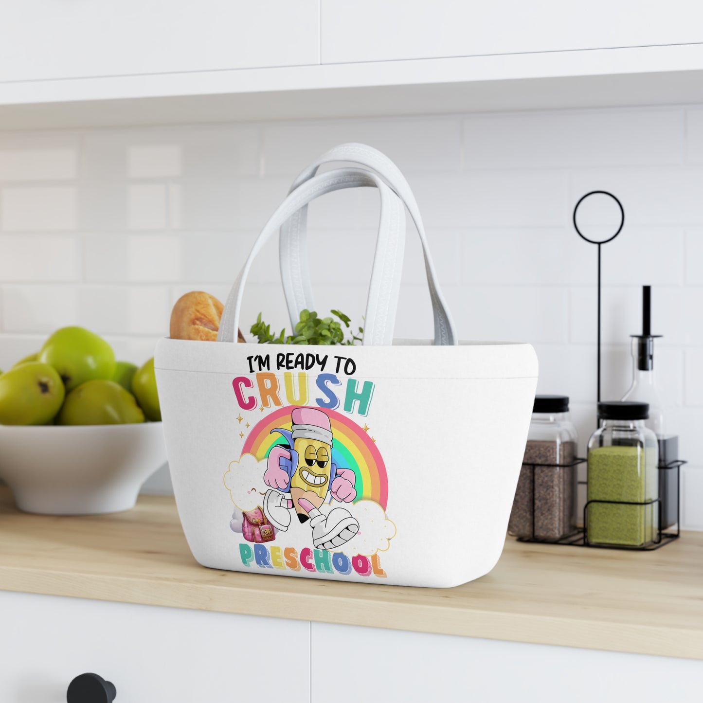 Back To School Lunch Bag, Back to Learning Lunch Bag, Ready for School Lunch Bag.