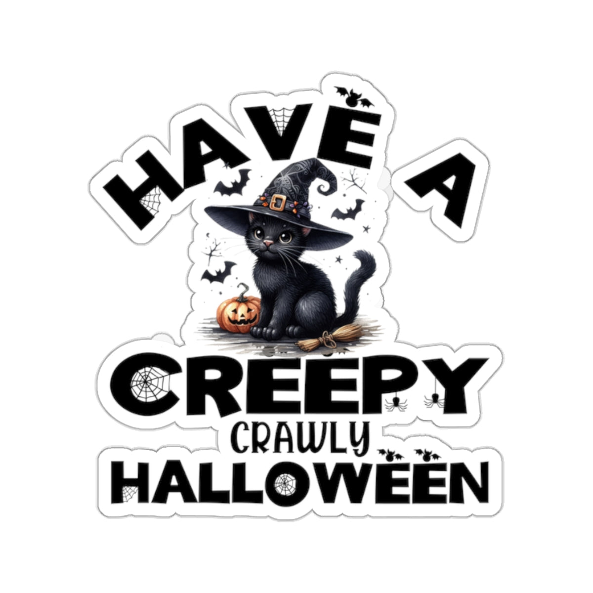 Have A Creepy Crawly Halloween Kiss-Cut Stickers, Spooky Vibes Happy Halloween Kiss-Cut Stickers, Happy Halloween Kiss-Cut Stickers, Spooky Season Kiss-Cut Stickers, Trick Or Treat Halloween Kiss-Cut Stickers.