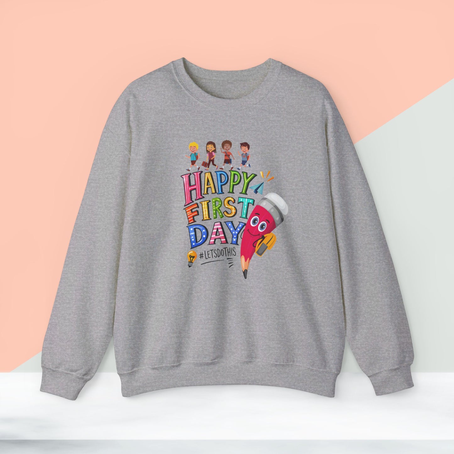 We Love Teachers Sweatshirt, Back To school unisex heavy blend crewneck sweatshirt, Teacher Back To school  Sweatshirt. First Day Vibes Sweatshirt.