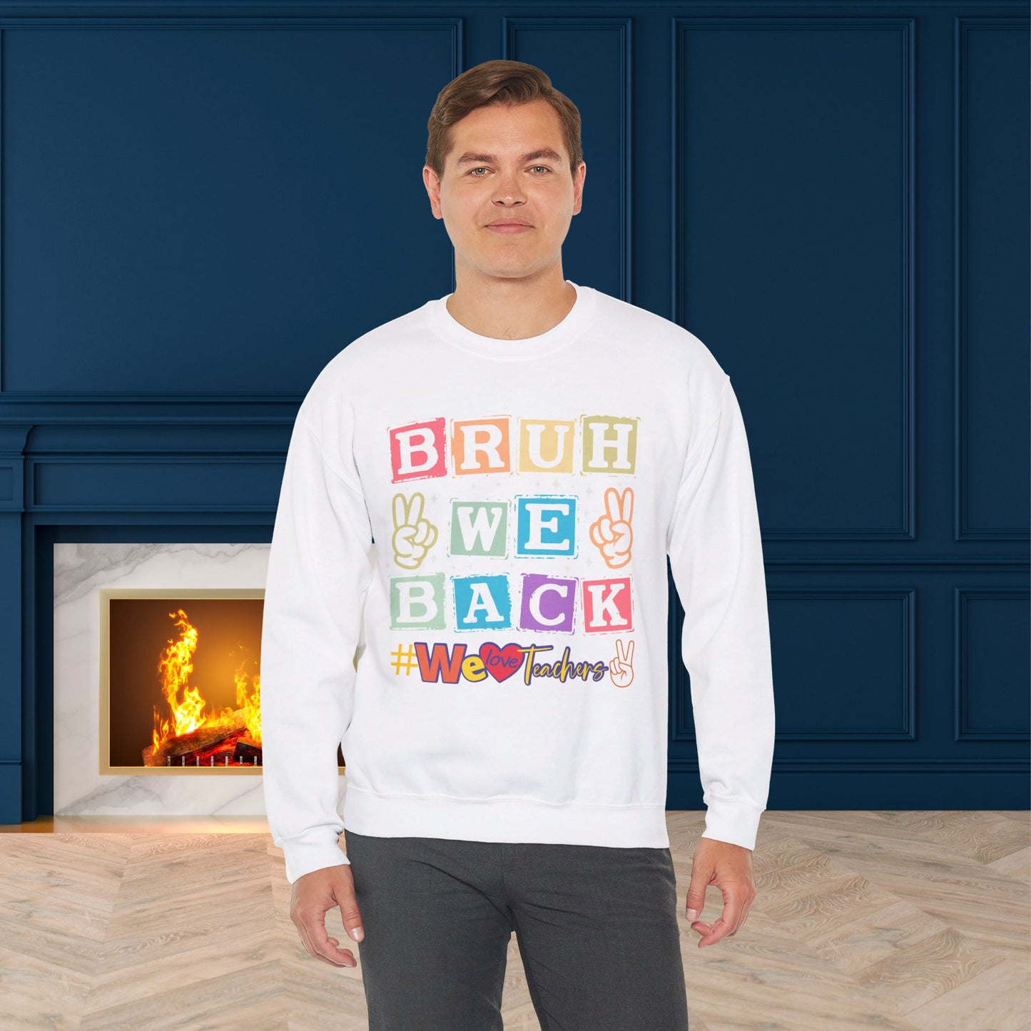 Back To school unisex heavy blend crewneck sweatshirt, We Love Teachers Sweatshirt,Teacher Back To school  Sweatshirt. First Day Vibes Sweatshirt.