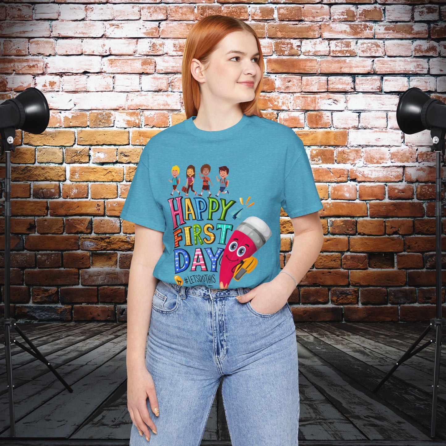 Happy First day T-Shirt, Hello Teacher T-Shirt, Back To School T-Shirt, Teach Love Inspire Teacher Shirt, Teacher Back To school unisex jersey short sleeve.First Day Vibes T-Shirt.
