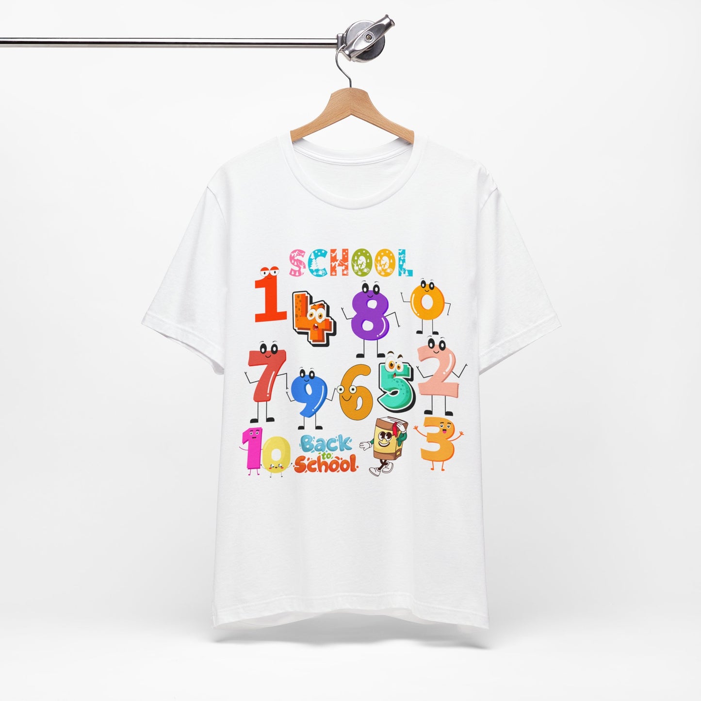 1 2 3 Back To School T-Shirt, Love Teach Inspire T-Shirt, Back To School T-Shirt, Teacher Back To school unisex jersey short sleeve.First Day Vibes T-Shirt.