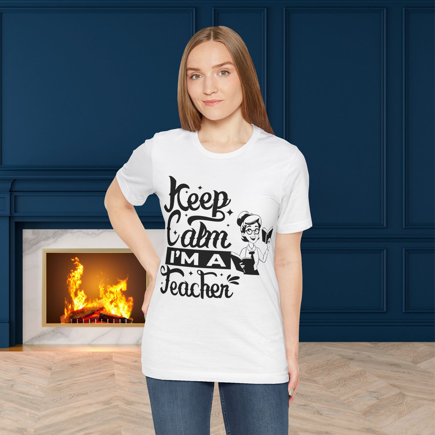 Keep Calm I Am A Teacher T-Shirt, Back To School T-Shirt, Teach Love Inspire Teacher Shirt, Teacher Back To school unisex jersey short sleeve.First Day Vibes T-Shirt.