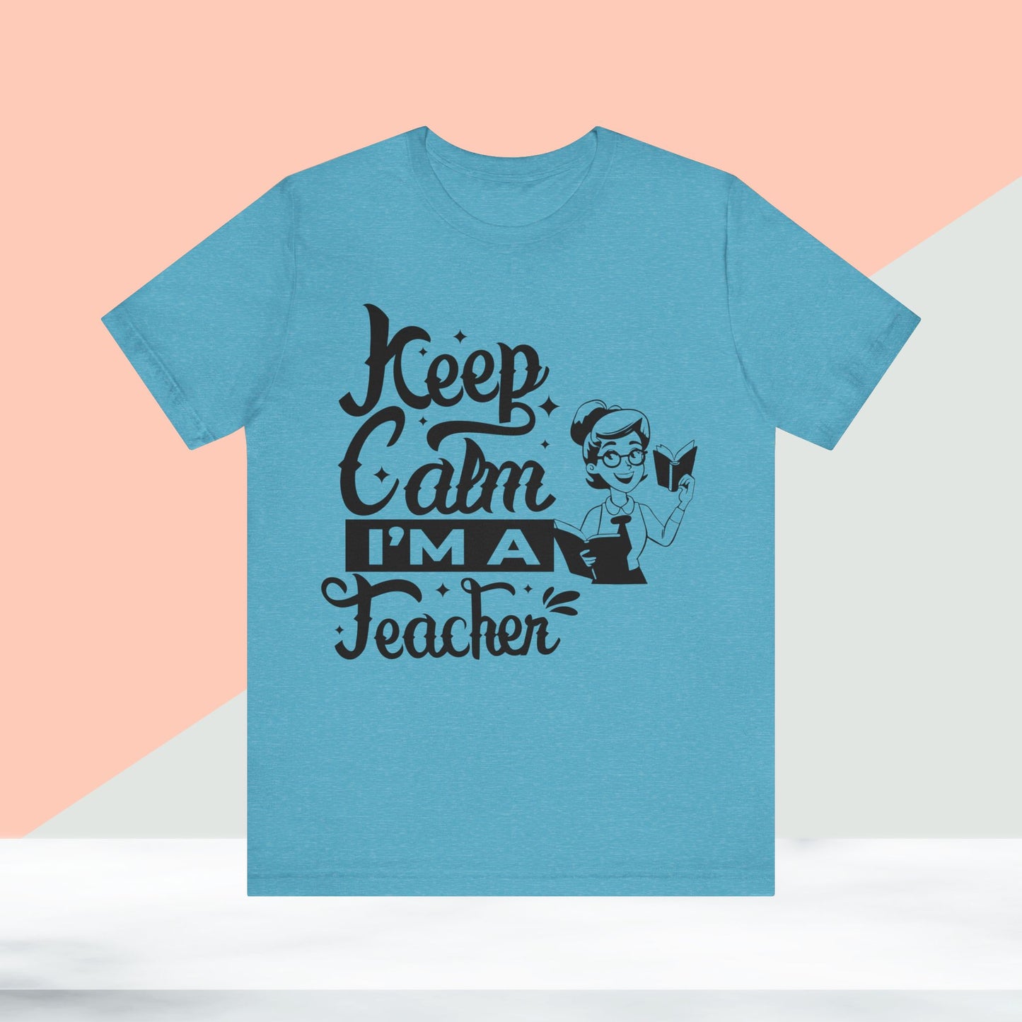 Keep Calm I Am A Teacher T-Shirt, Back To School T-Shirt, Teach Love Inspire Teacher Shirt, Teacher Back To school unisex jersey short sleeve.First Day Vibes T-Shirt.