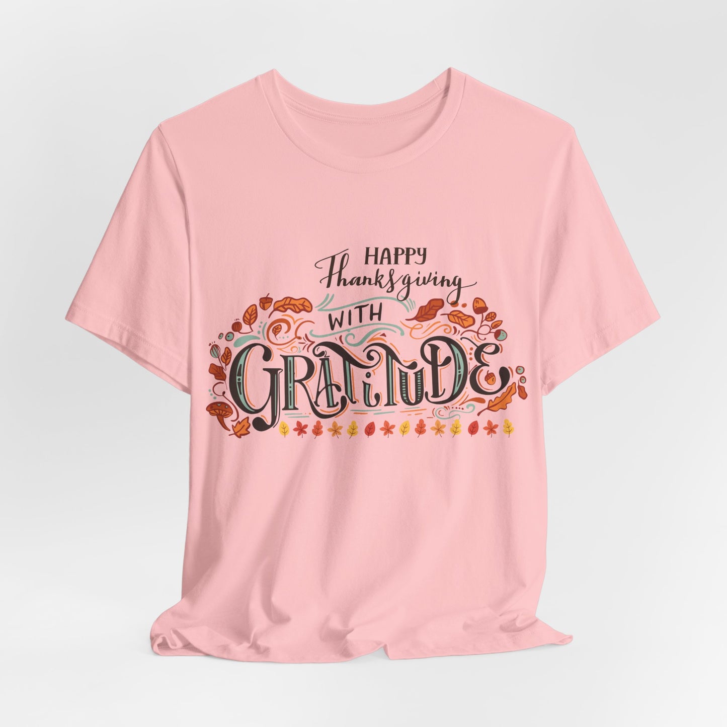 Happy Thanksgiving With Gratitude T-shirt, Happy thanksgiving 2024 T-shirt, Thanksgiving Gift,Turkey Shirt, Family Thanksgiving, Holiday Outfit.