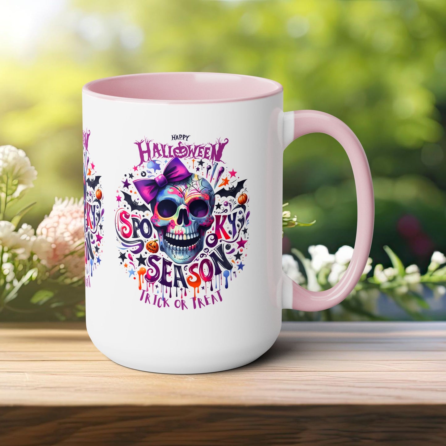 Spooky Season Halloween Coffee Mug, Halloween Coffee Mug, Trick or Treat Halloween Coffee Mug, Cute Skeleton Coffee Mug, Spooky Vibes Halloween Coffee Mug.