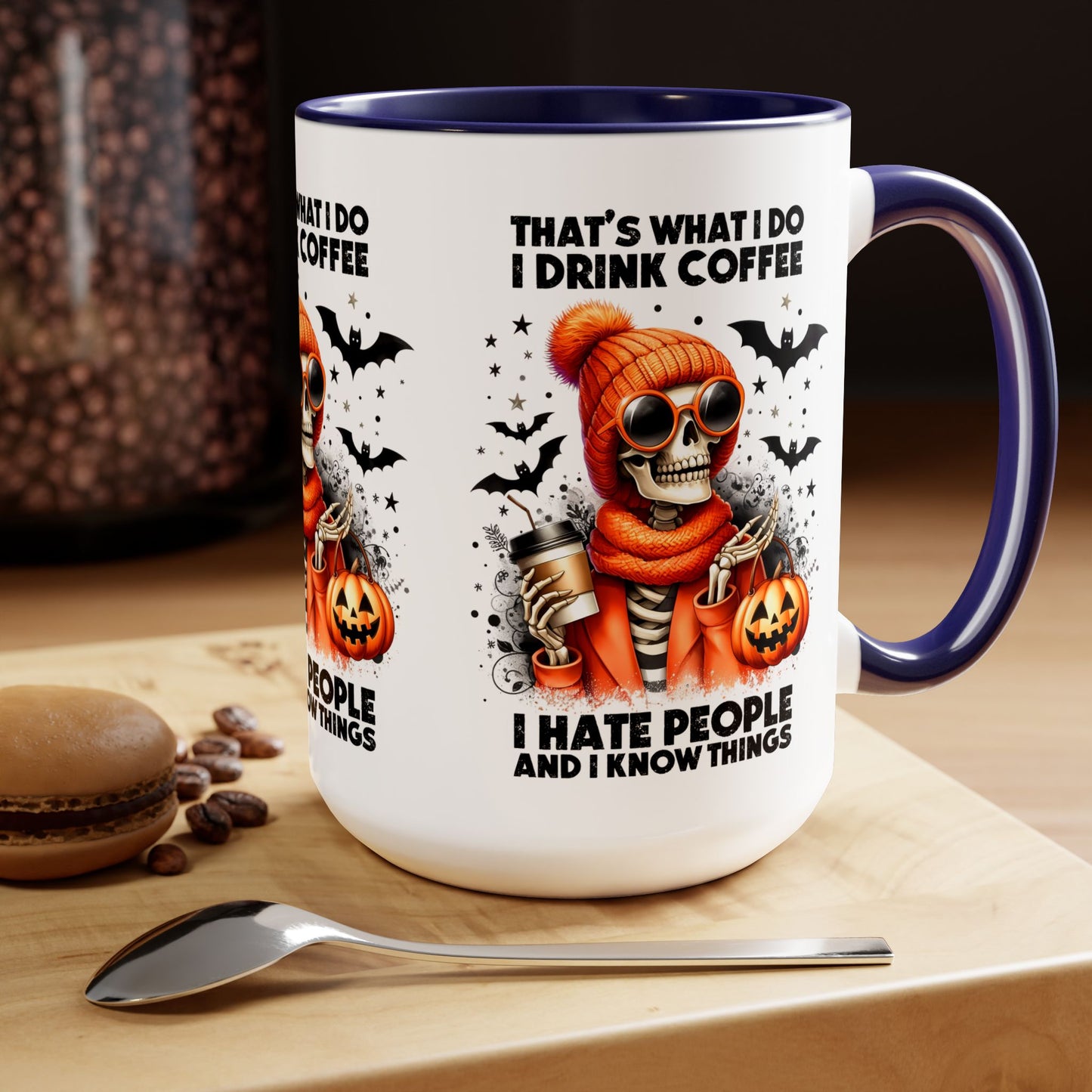 Happy Halloween Coffee Mug,  Let's Go Halloween Coffee Mug, Trick or Treat Halloween Coffee Mug, Cute Skeleton Coffee Mug, Spooky Season Halloween Coffee Mug.