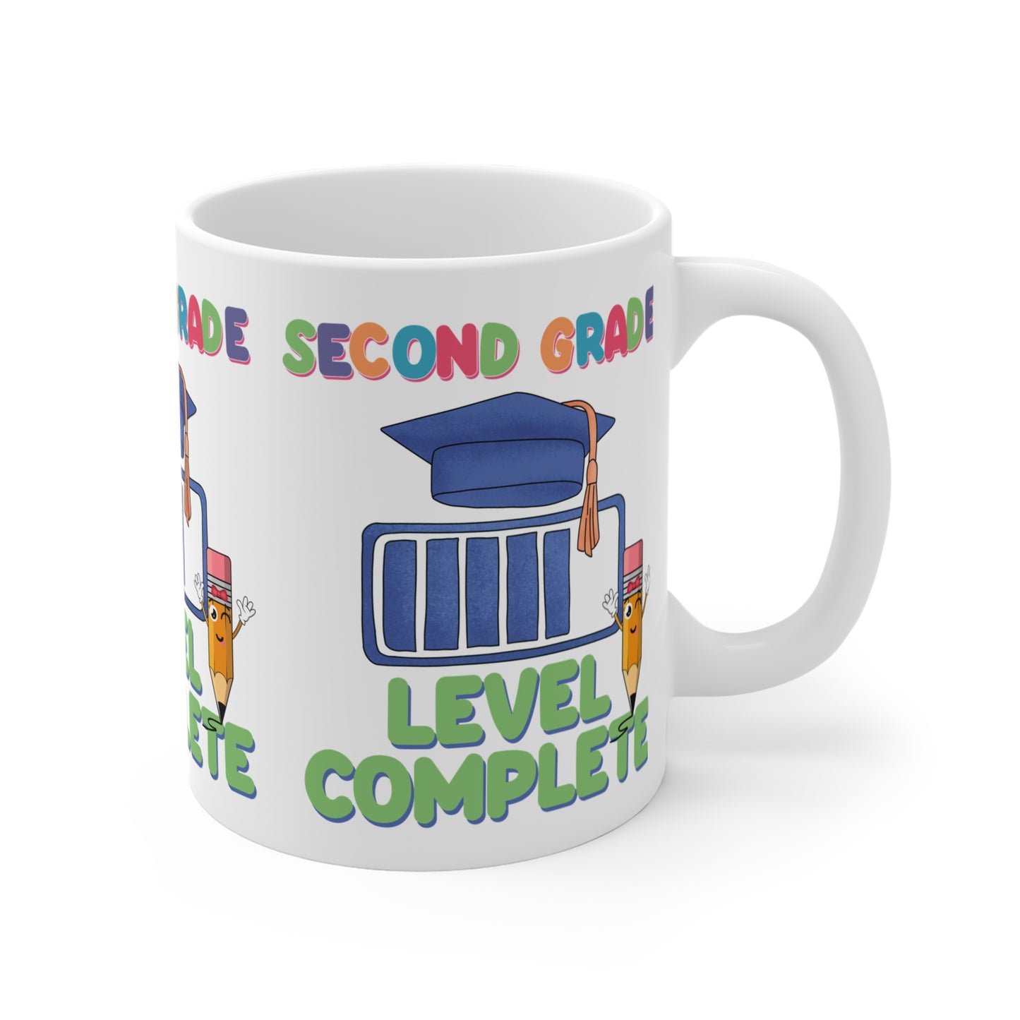 Second Grade Level Complete Mug, Back To School Mug.11oz. Ready To Rule The School Mug.11oz. Ready for School Mug.