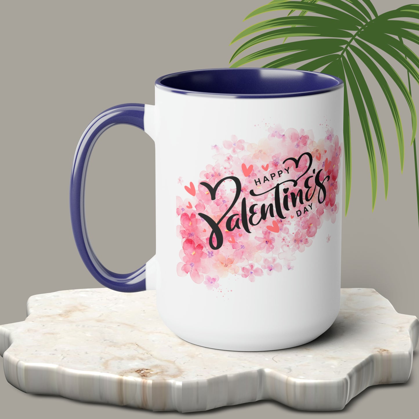 Happy valentines day Two-Tone Coffee Mugs, 15oz