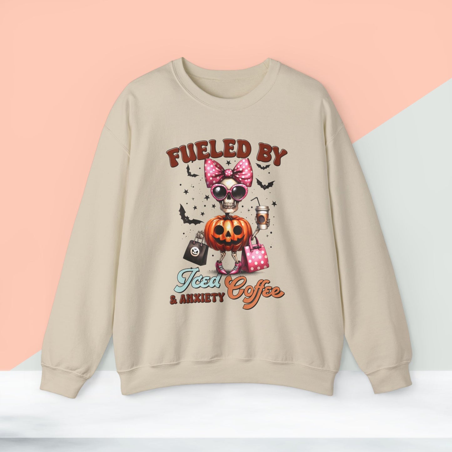 Halloween Sweatshirt, Happy Halloween Sweatshirt - Unisex Heavy Blend Crewneck, Halloween Sweatshirt, Cute Spooky Ghost sweatshirt.