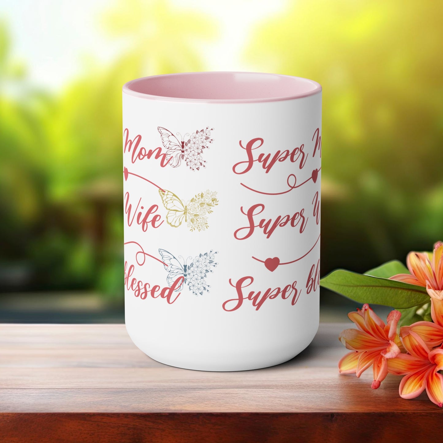 Happy Mother's dayTow-Tone Coffee Mug.15oz, Gift for mom, Mama's Coffee Mug