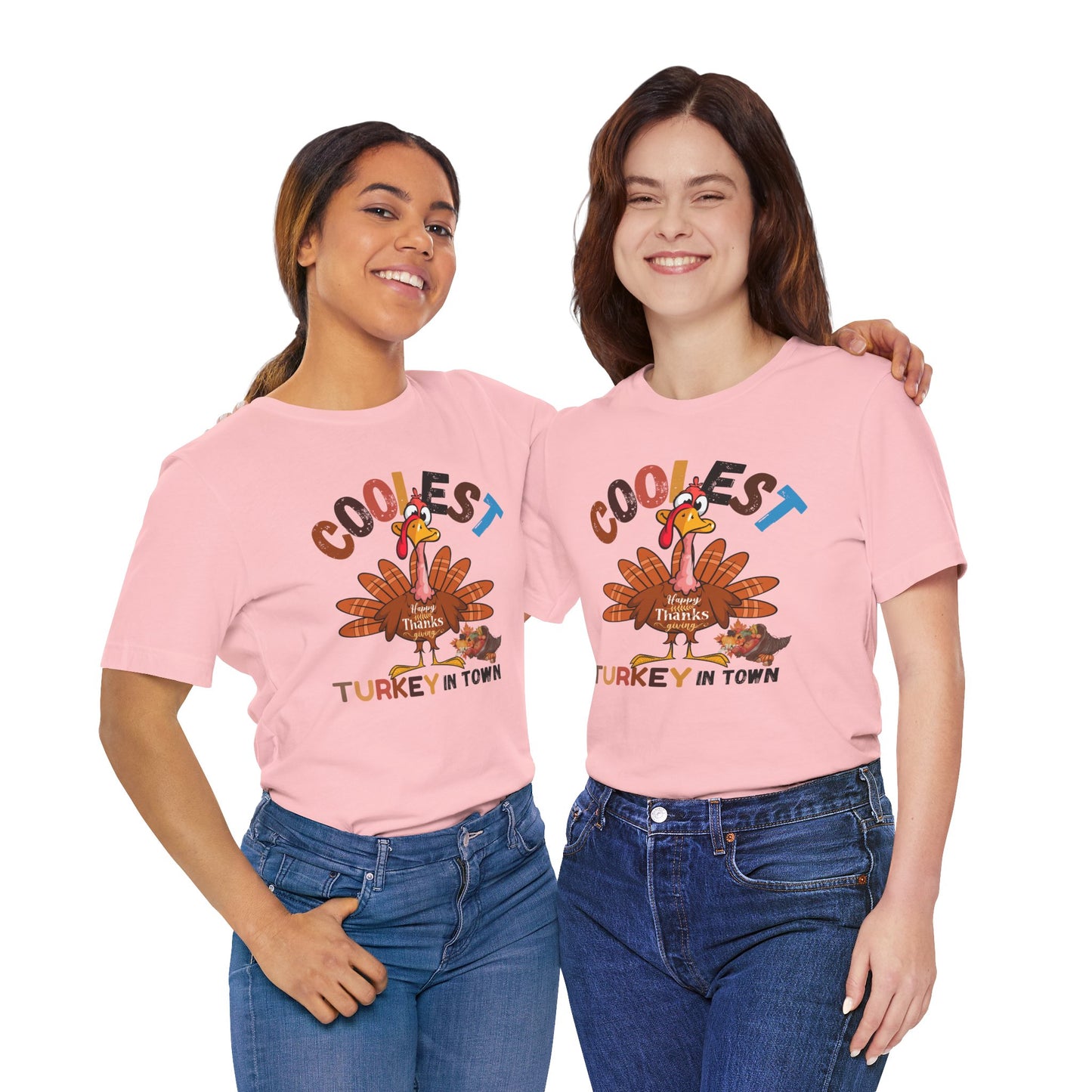 Coolest Turkey InTown T-shirt, Happy Thanksgiving T-shirt, Happy thanksgiving 2024 T-shirt, Thanksgiving Gift,Turkey Shirt, Family Thanksgiving, Holiday Outfit.