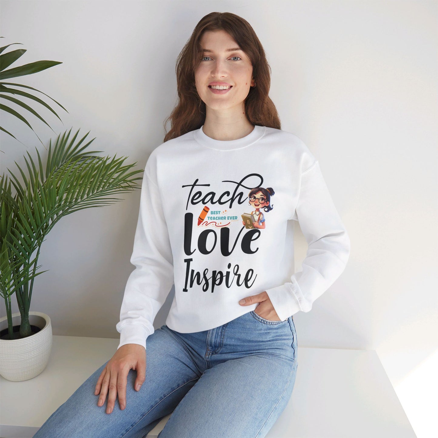 We Love Teachers Sweatshirt, Back To school unisex heavy blend crewneck sweatshirt, Teacher Back To school  Sweatshirt. First Day Vibes Sweatshirt.