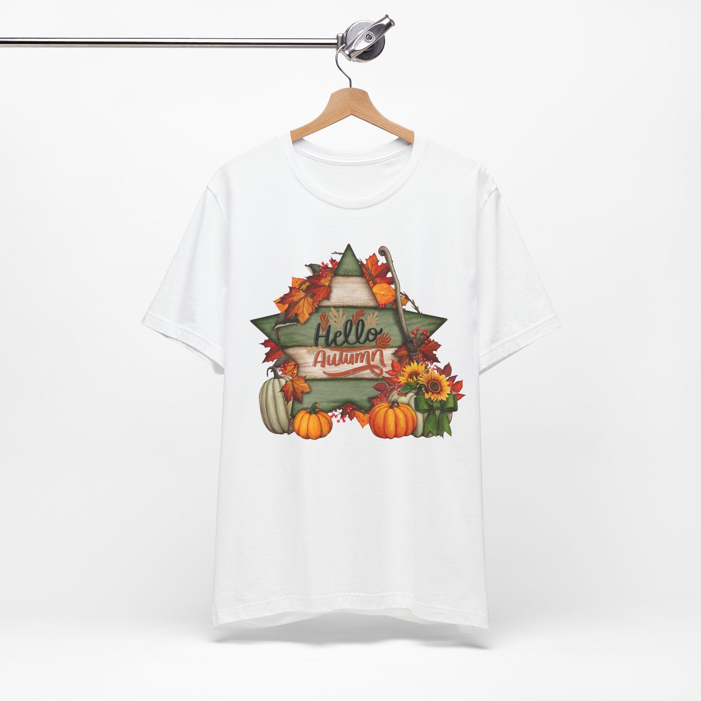 Hello Autumn Thanksgiving T-shirt, Happy thanksgiving 2024 T-shirt, Thanksgiving Gift,Turkey Shirt, Family Thanksgiving, Holiday Outfit.