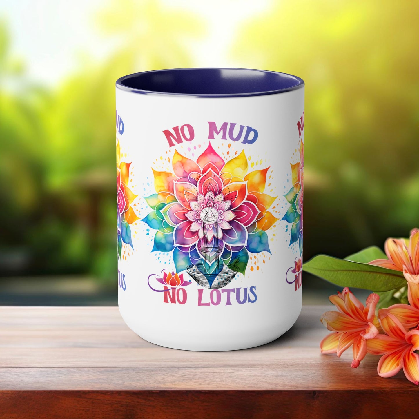 No Mud No Lotus Yoga Coffee Mug, Cute Yoga Coffee Mug, Yoga lovers Coffee Mug, Yoga Instructor Gift, Gift For Yoga lover, Gift For Yogi.