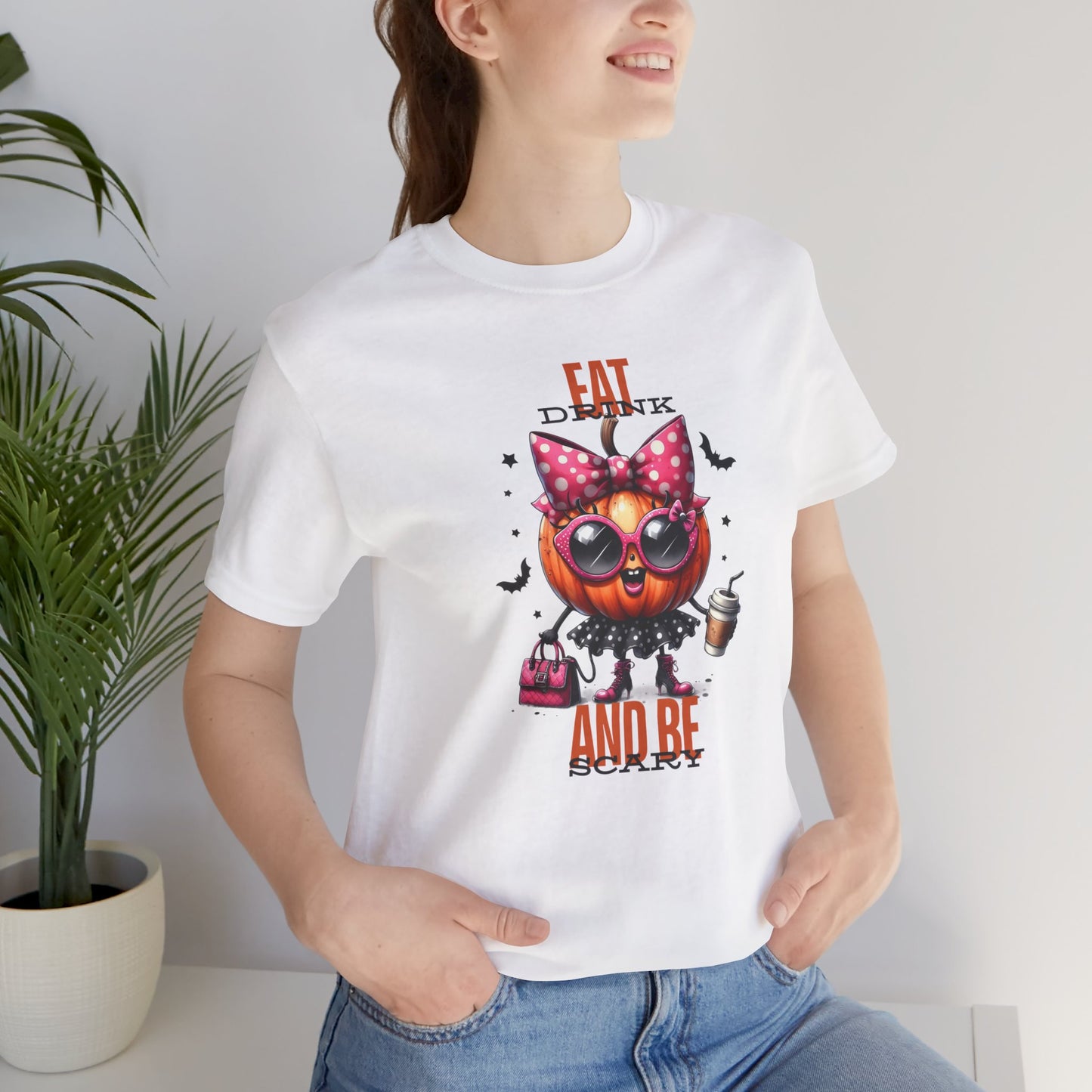 Eat Drink And Be Scary Halloween T-shirt, Happy Halloween T-shirt, Trick Or Treat T-shirt, Halloween T-shirt, Cool Halloween T-shirt, Spooky T-shirt,