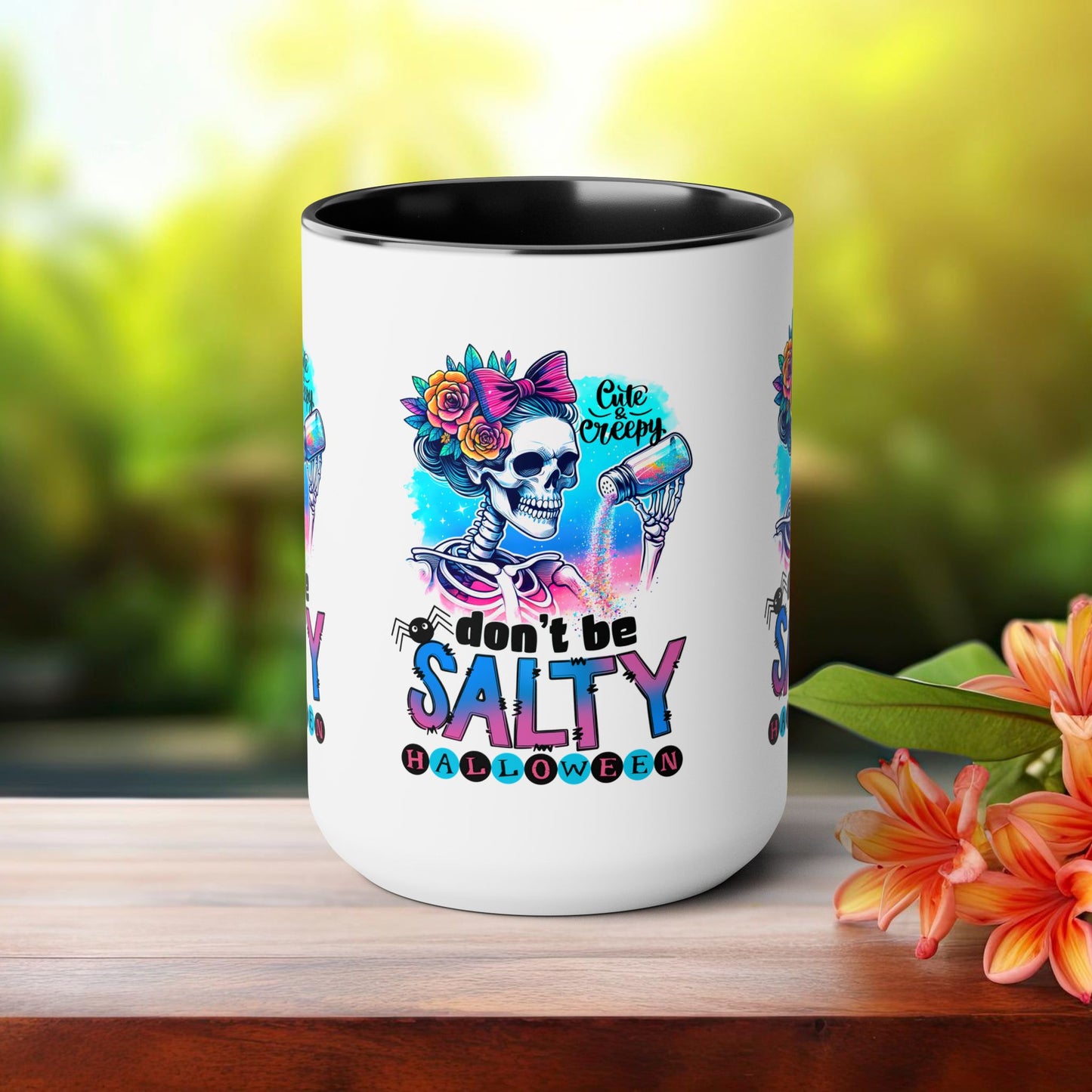 Don't Be Salty Happy Halloween Coffee Mug,  Let's Go Halloween Coffee Mug, Trick or Treat Halloween Coffee Mug, Cute Skeleton Coffee Mug, Spooky Season Halloween Coffee Mug.