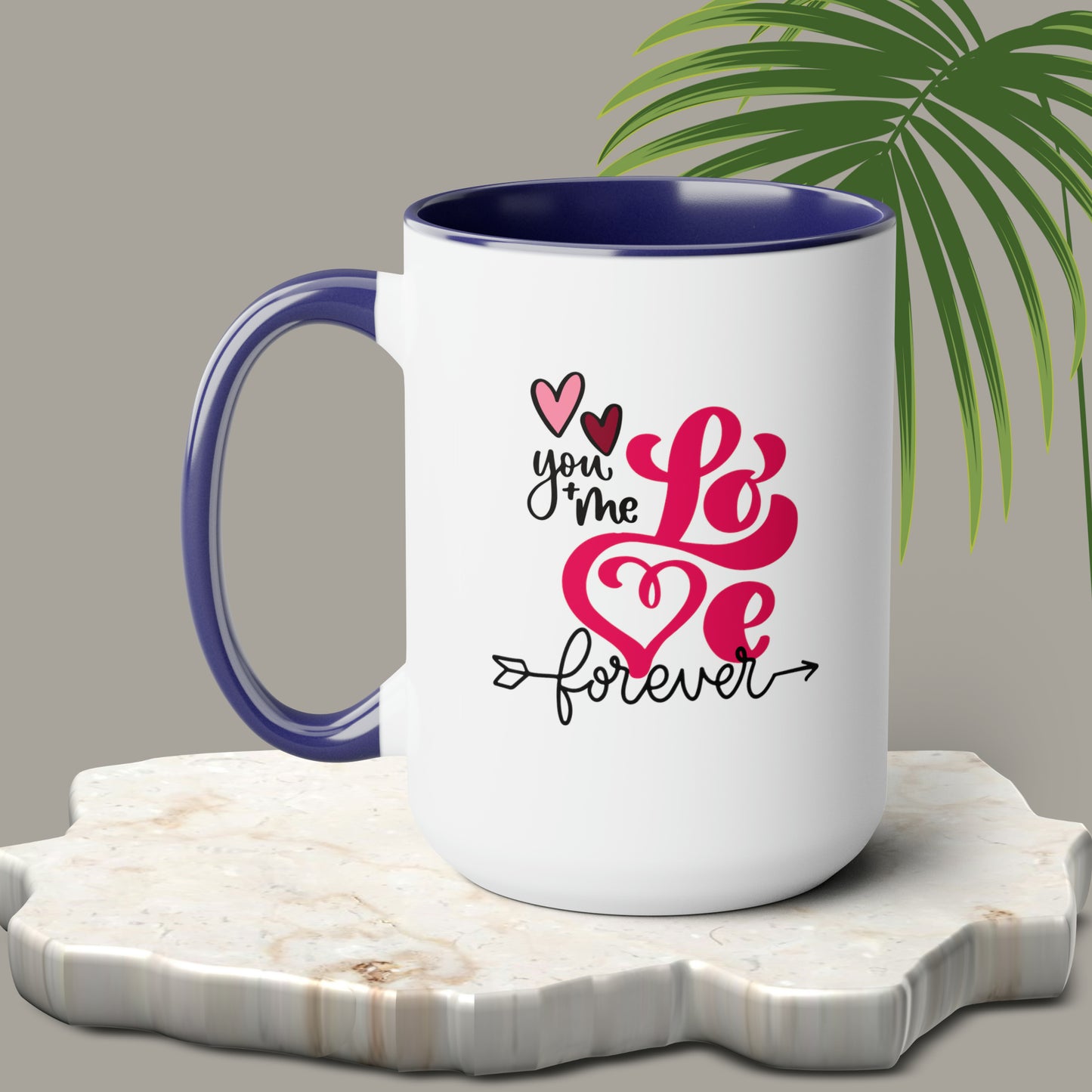 Happy valentines day Two-Tone Coffee Mugs, 15oz