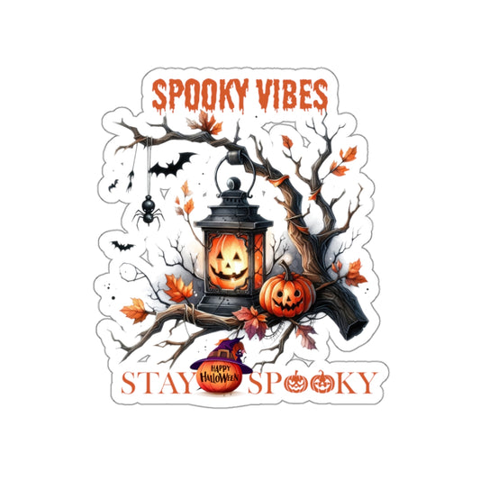 Stay Spooky Halloween Kiss-Cut Stickers, Spooky Vibes Happy Halloween Kiss-Cut Stickers, Happy Halloween Kiss-Cut Stickers, Spooky Season Kiss-Cut Stickers, Trick Or Treat Halloween Kiss-Cut Stickers.