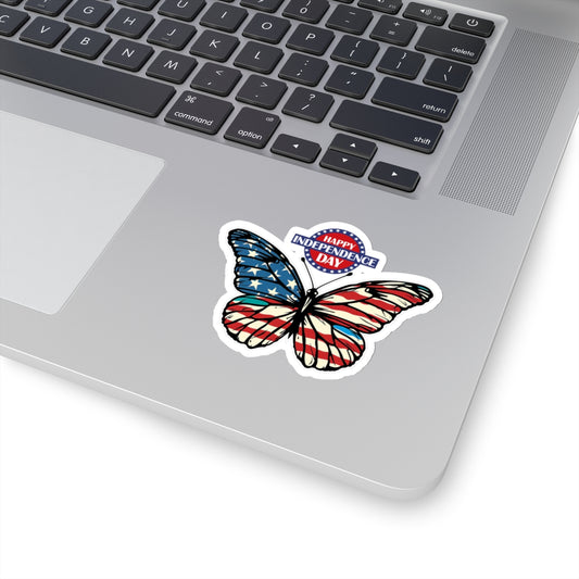 Happy 4th Of July Kiss-Cut Stickers, America, Flag, Peace Love America. Proud To Be An American, Red White Blue stickers. United Fourth of July Stickers.