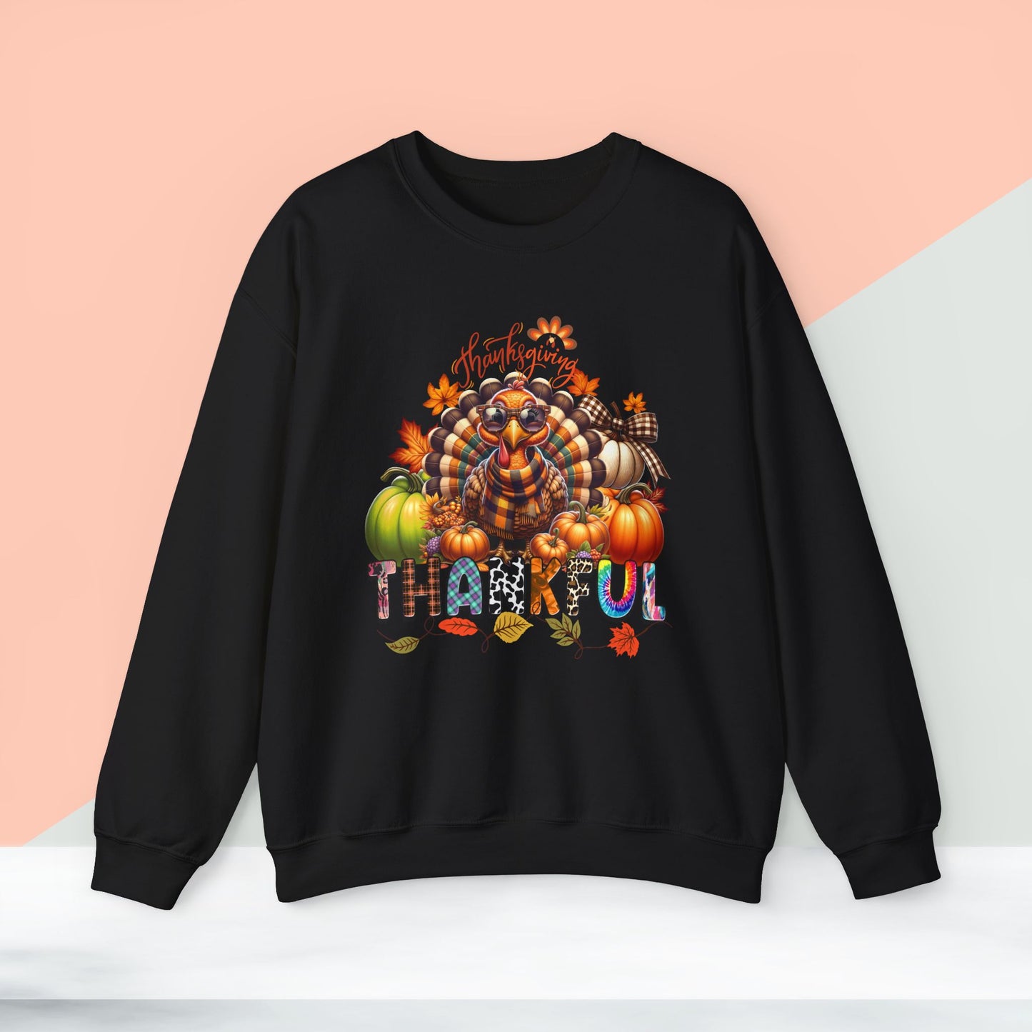 HappyThanksgiving Day Sweatshirt - Unisex Heavy Blend, Happy Thanksgiving2024 Sweatshirt, Thanksgiving Gift, Festive Sweatshirt.