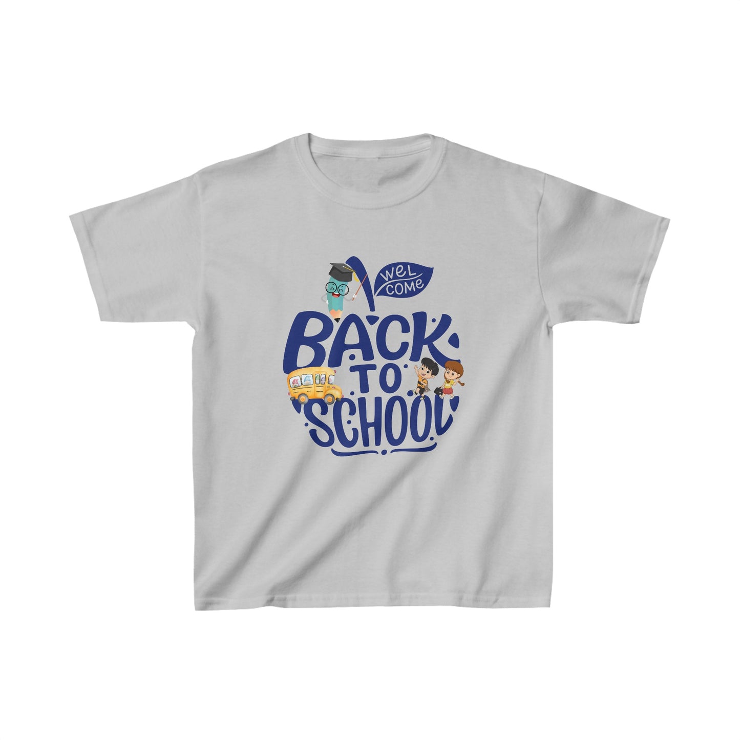 Welcome Back To School Kids Heavy Cotton™ Tee, Back to school Kids Shirt, 1st Day Of School Shirt, Back To School Cotton T-Shirt.