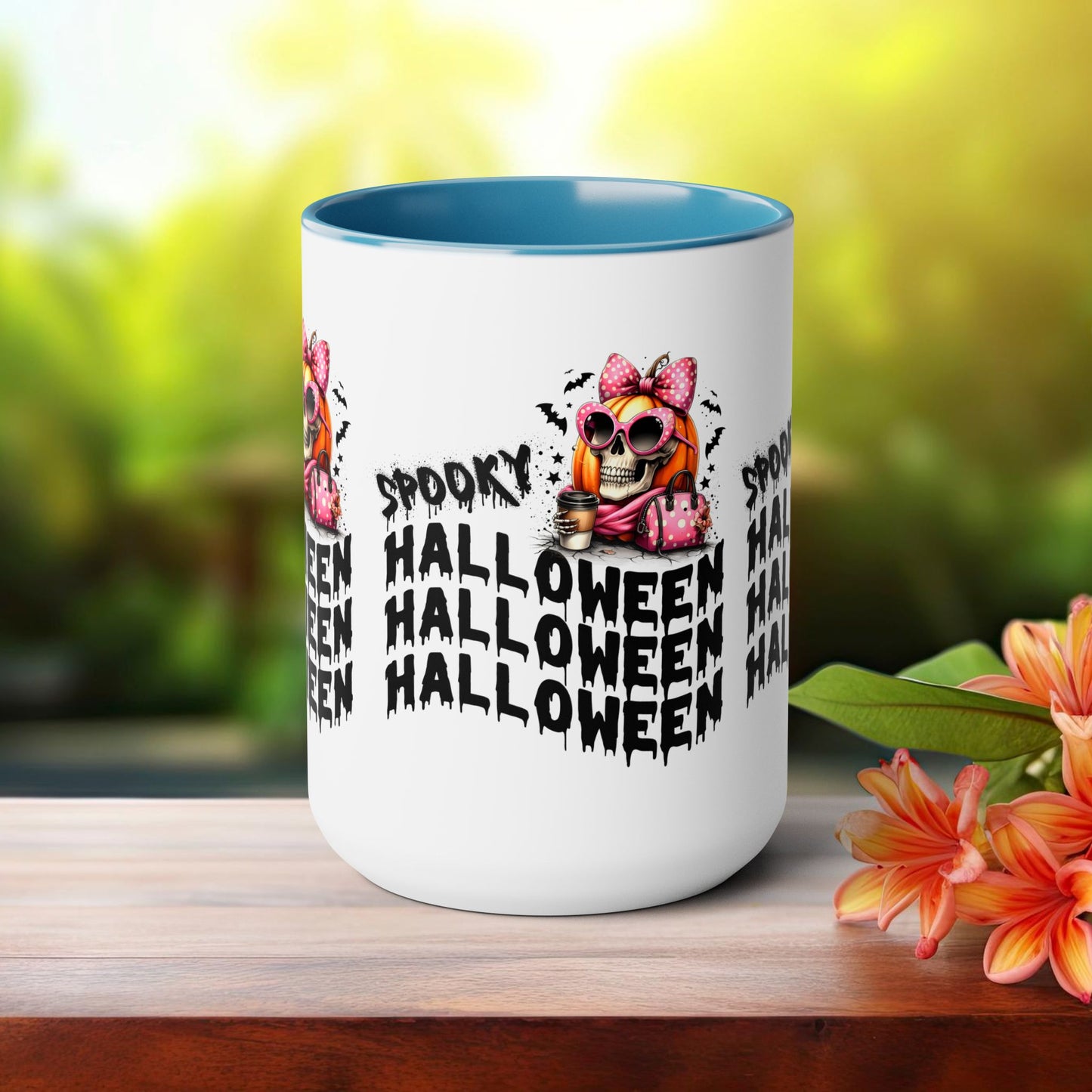 Spooky Halloween Coffee Mug, Beware Halloween Coffee Mug, Trick or Treat Halloween Coffee Mug, Cute Skeleton Coffee Mug, Spooky Season Halloween Coffee Mug.