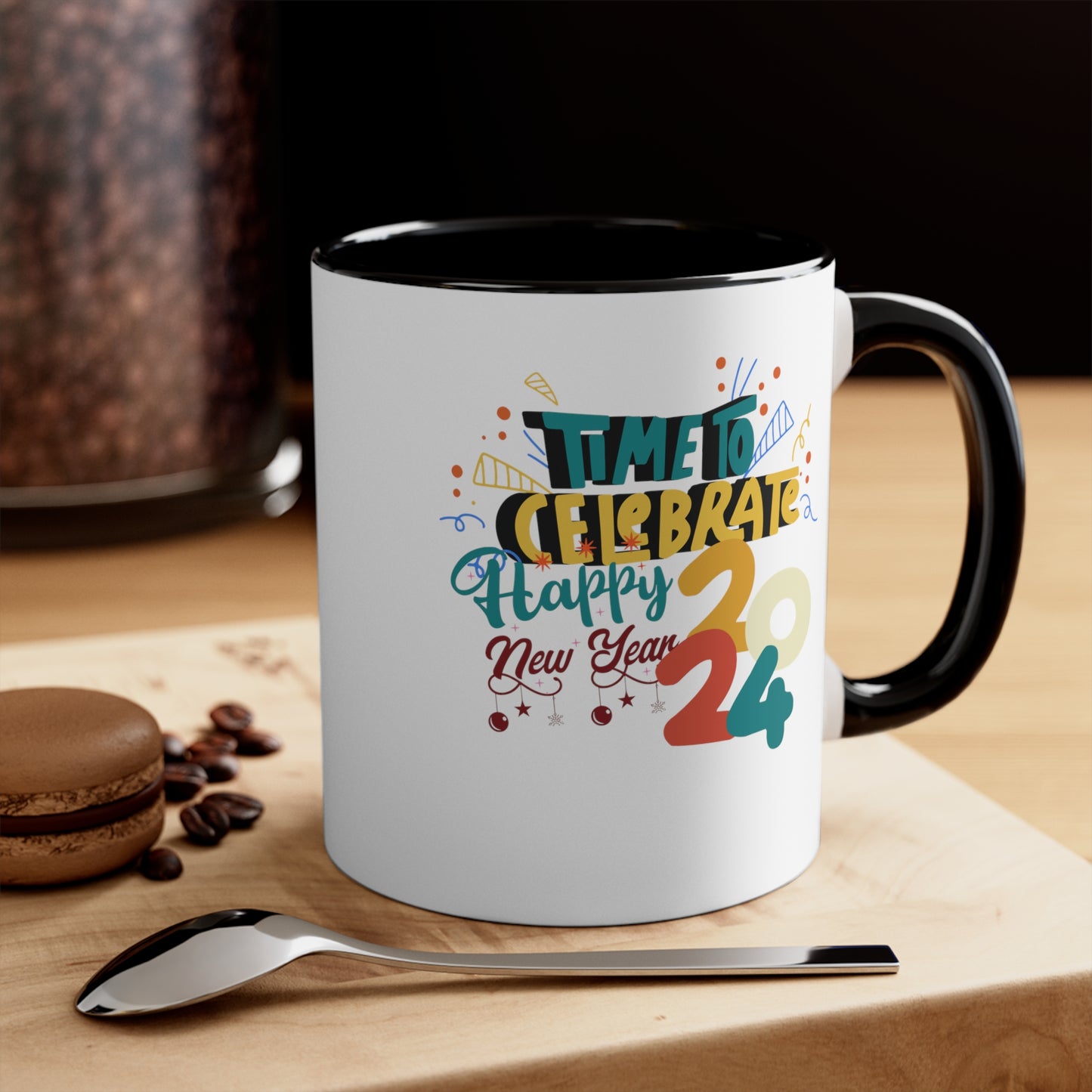 Happy New Year Accent Coffee Mug, 11oz