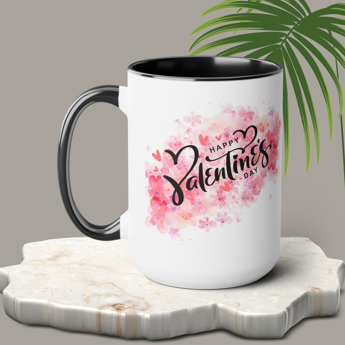 Happy valentines day Two-Tone Coffee Mugs, 15oz