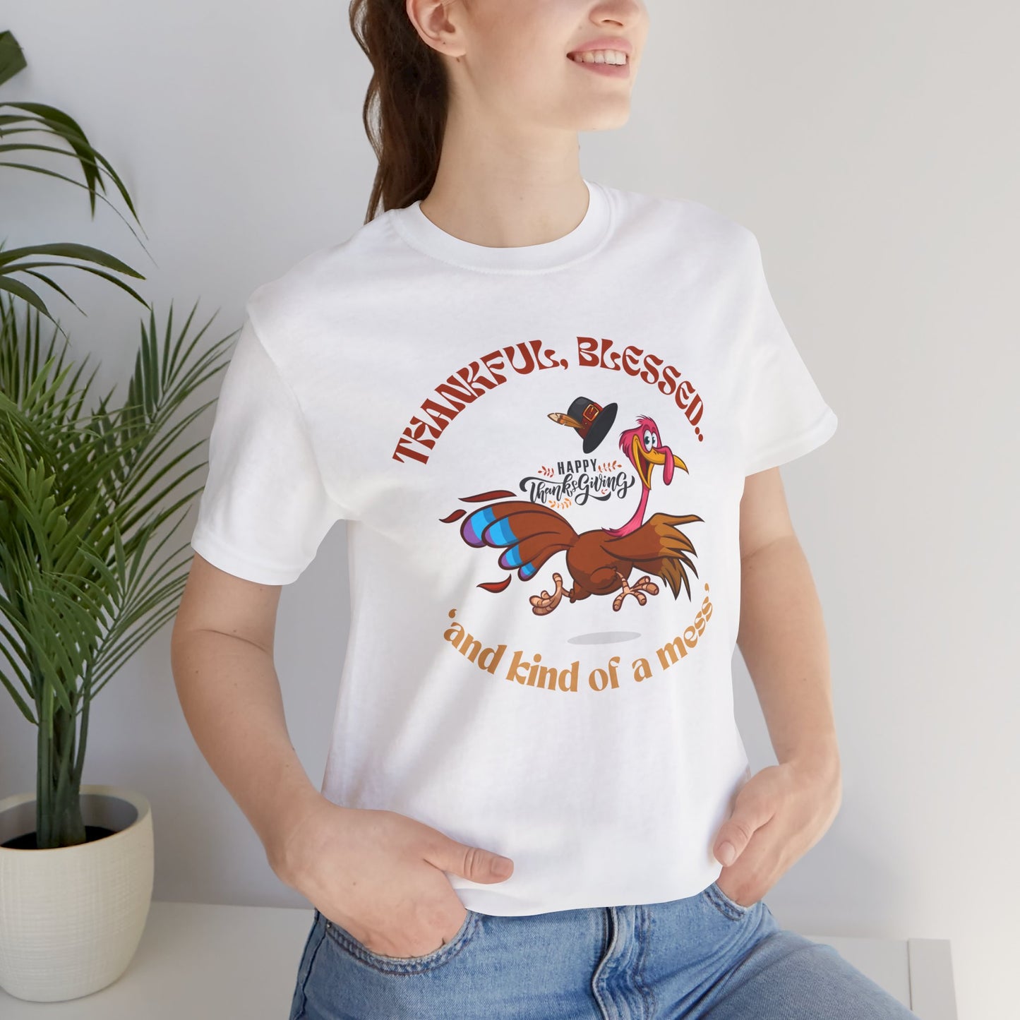 Thankful Blessed T-shirt, Happy Thanksgiving T-shirt, Happy Thanksgiving T-shirt, Happy thanksgiving 2024 T-shirt, Thanksgiving Gift,Turkey Shirt, Family Thanksgiving, Holiday Outfit.