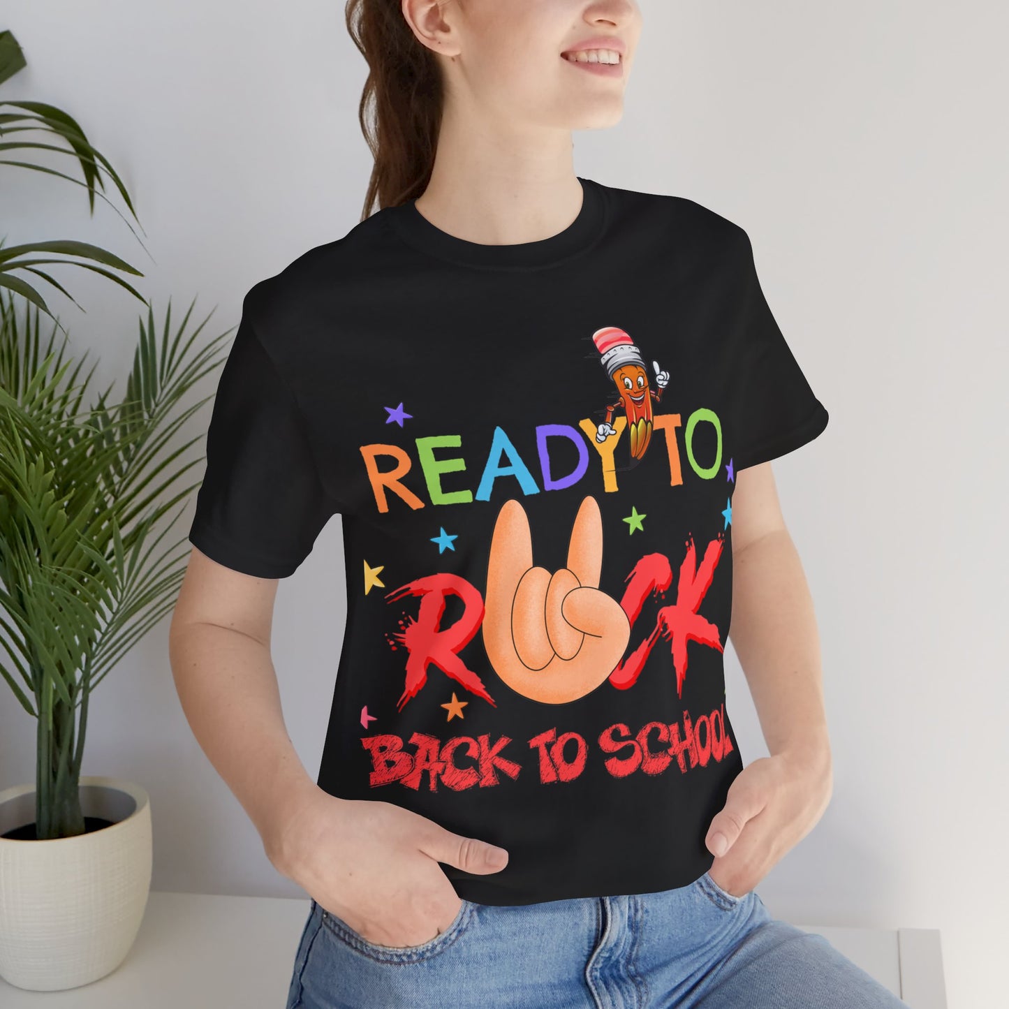 Ready To Rock T-Shirt, Back To School T-Shirt, Teach Love Inspire Teacher Shirt, Teacher Back To school unisex jersey short sleeve.First Day Vibes T-Shirt.