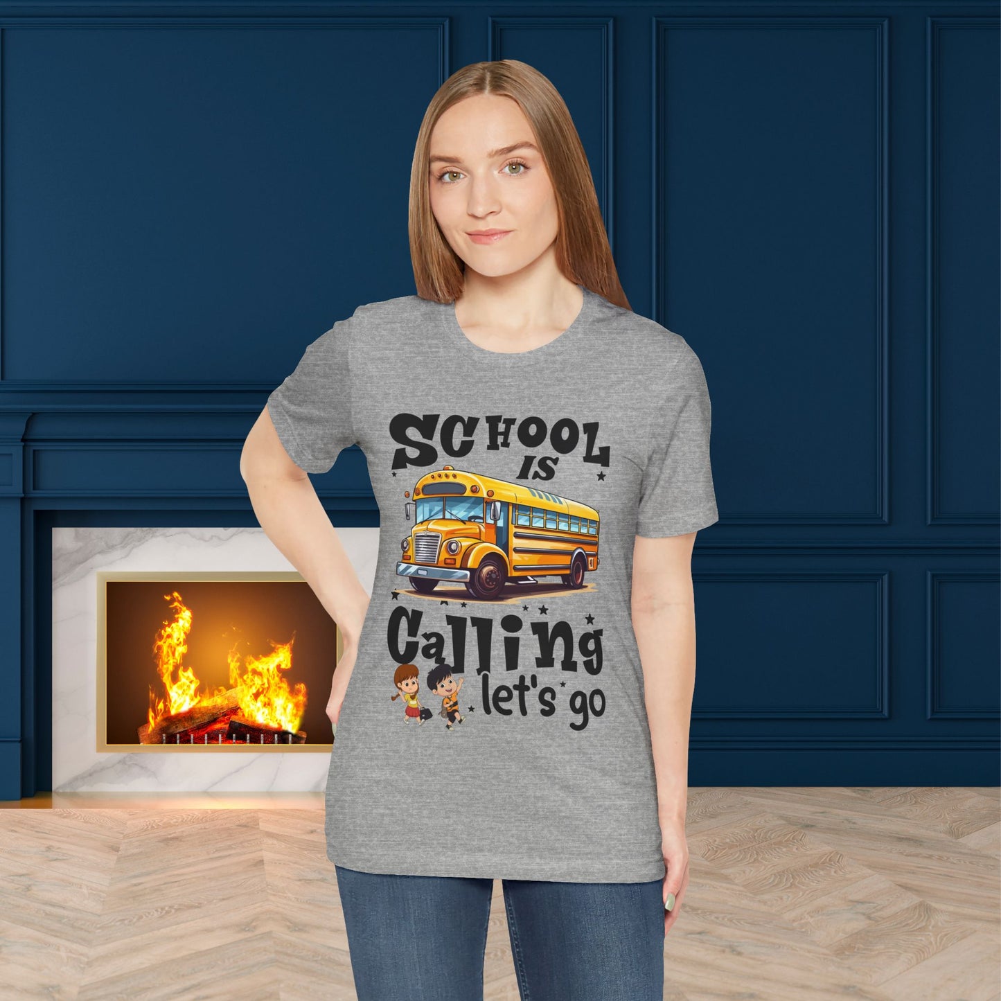 School Is calling T-shirt, First Day Of School T-Shirt, Teacher Back To school unisex jersey short sleeve.First Day Vibes T-Shirt.
