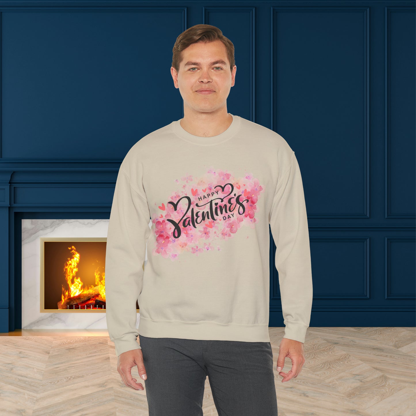 Happy valentines day Unisex Heavy Blend™ Crewneck Sweatshirt